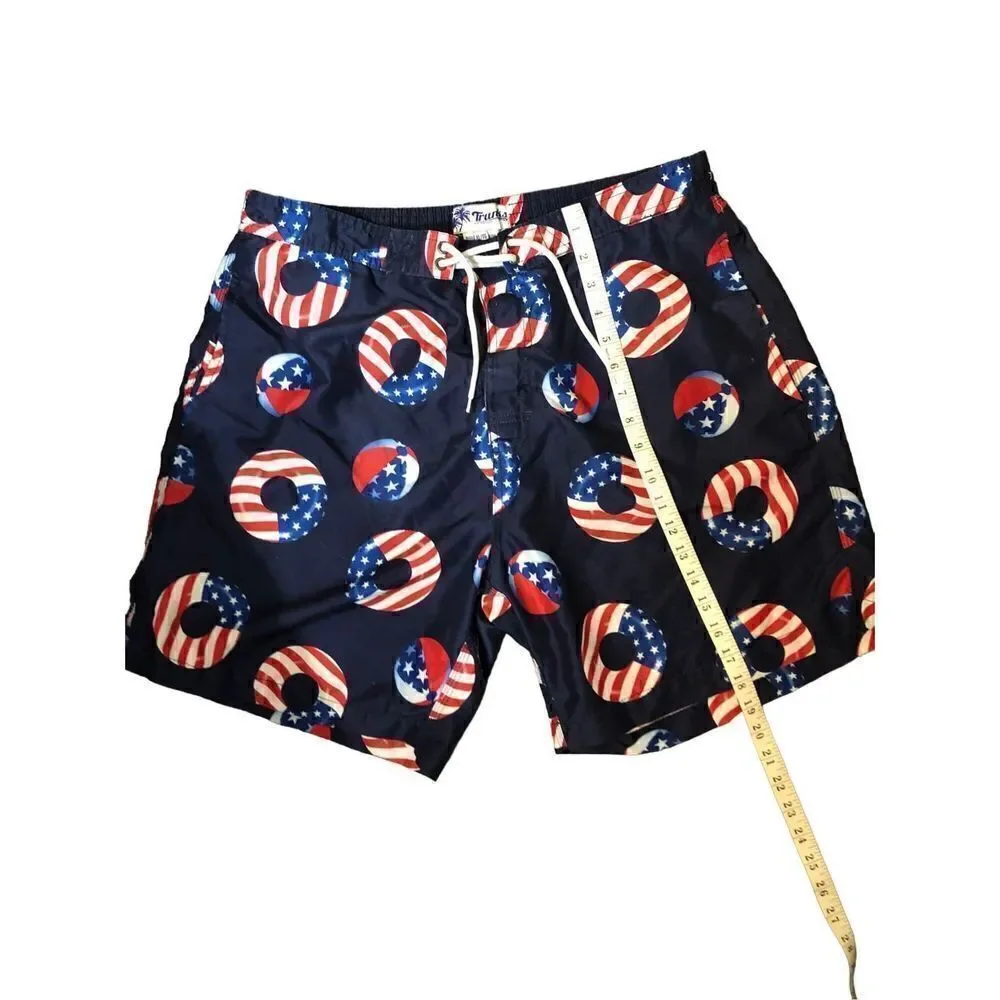 Trunks Surf and Swim Co. Swami American Flag Print Swim trunks
